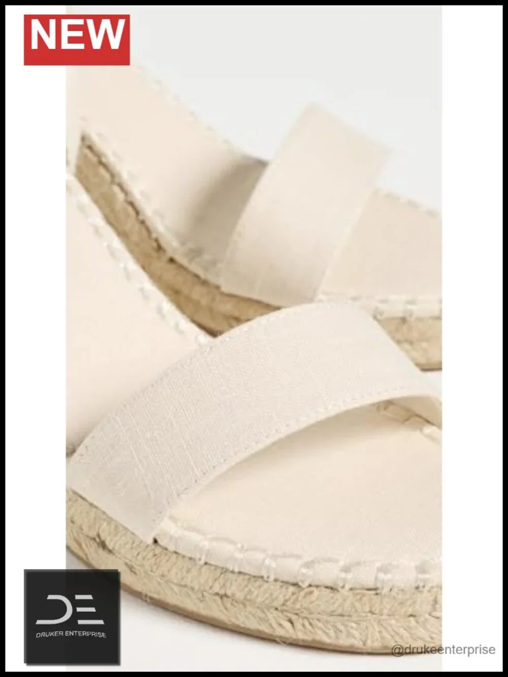 Women's Wedge Espadrilles Open Toe Braided Jute Midsole Canvas